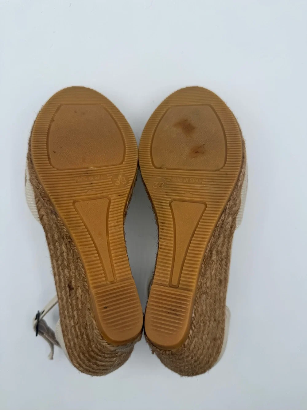 Viscata Barcelona Estartit Canvas Espadrille Wedges Beige Ankle Strap Jute Heel - Picture 4 of 16